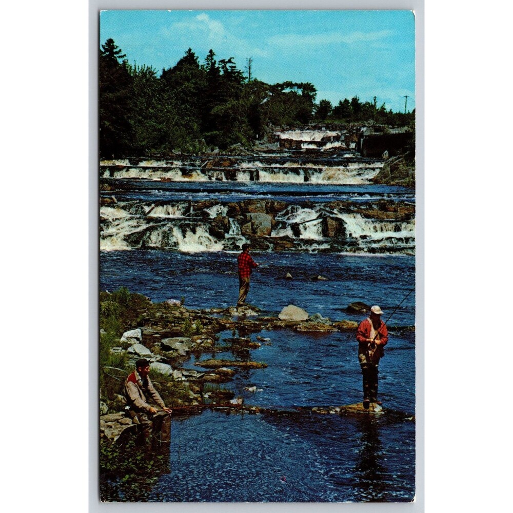 Postcard Canada Nova Scotia Beautiful Eastern Shore c1950s River Stream Fishing